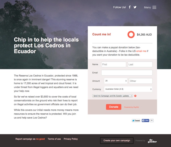 Chip in to help the locals protect Los Cedros in Ecuador